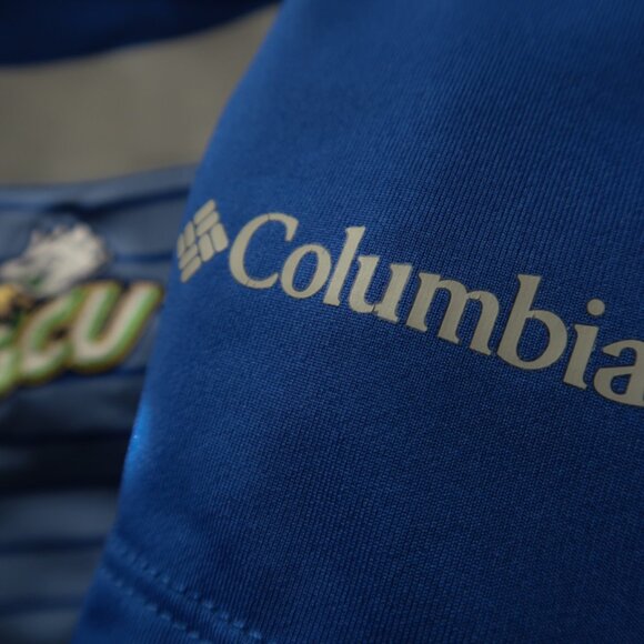 FGCU Eagles Blue Columbia Stretch Polo (L) OMG! ⛳️ 🏀 - Picture 6 of 13